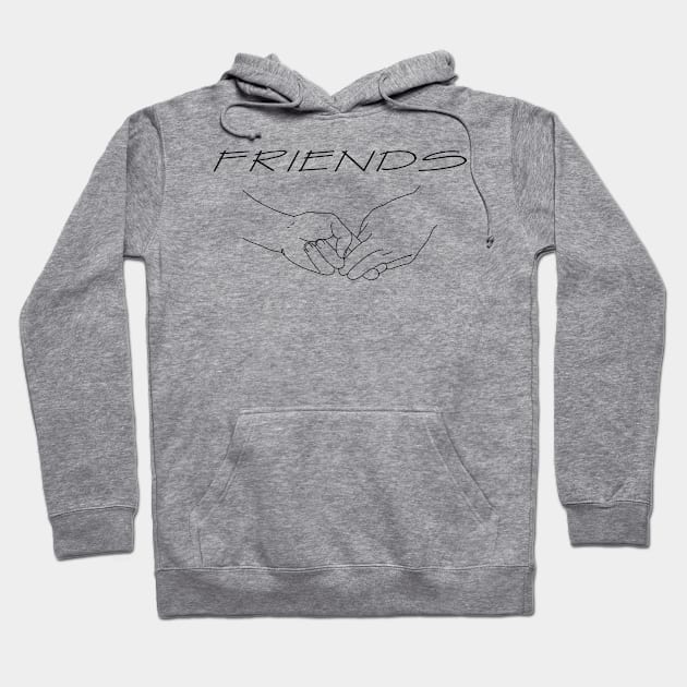 Friends - Black Hoodie by SanTees